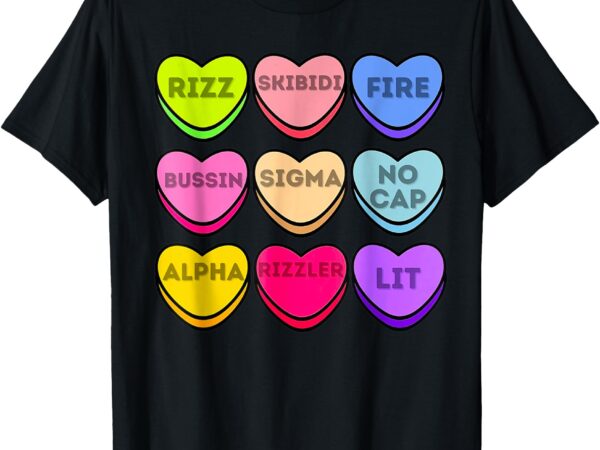 Skibidi valentine’s day funny valentine’s day rizz, no cap t-shirt