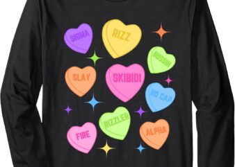 Skibidi Valentine’s Day – Funny Valentine’s Day Slang Long Sleeve T-Shirt