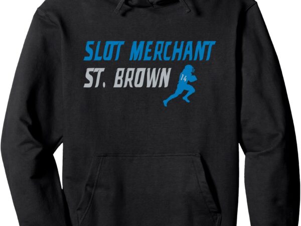 Slot merchant pullover hoodie t shirt template vector