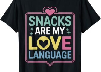 Snacks Are My Love Language Valentine Day Kids Boys T-Shirt