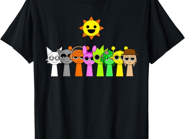 Sprunki 2025 mr sun boys girls sprunki t-shirt