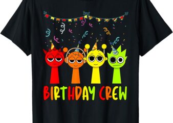 Sprunki Birthday Crew Tshirt Party Birthday Boys Decoration T-Shirt