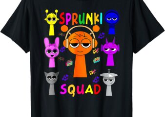 Sprunki Squad Funny Sprunki team Sprunki Game For Kids T-Shirt