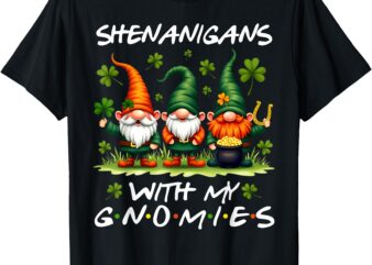 St Patrick Day Irish Gnomes Shenanigans With My Gnomes Women T-Shirt