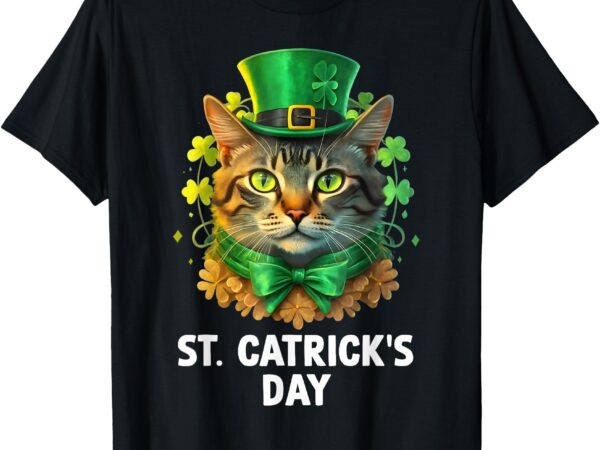 St patricks catricks day cats saint pattys women girls kids t-shirt