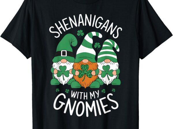 St patricks day lucky shamrock leopard gnomes irish gifts t-shirt