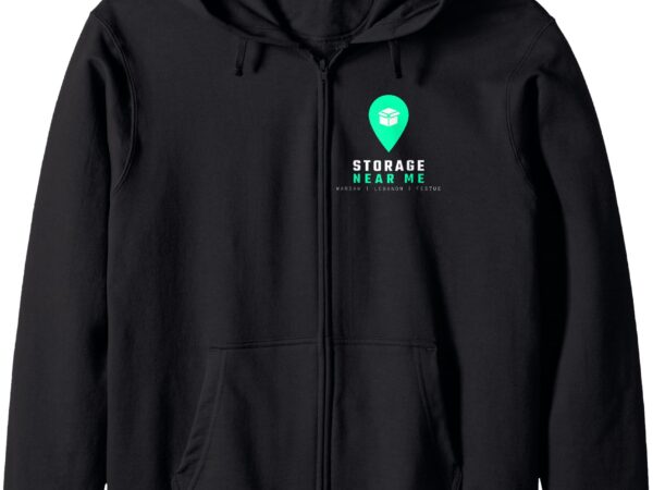 Storage near me zip hoodie t shirt template vector