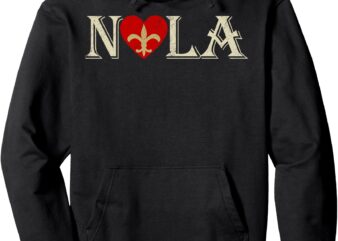 Support Never Forget NOLA Orleans Strong Retro Vintage Pullover Hoodie