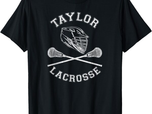 Taylor lacrosse vintage distressed retro lax t-shirt