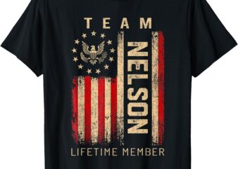 Team Nelson Lifetime Member American Flag T-Shirt