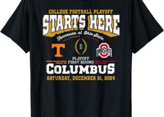 Tennessee Volunteers at Ohio State Buckeyes CFP 2024-25 T-Shirt