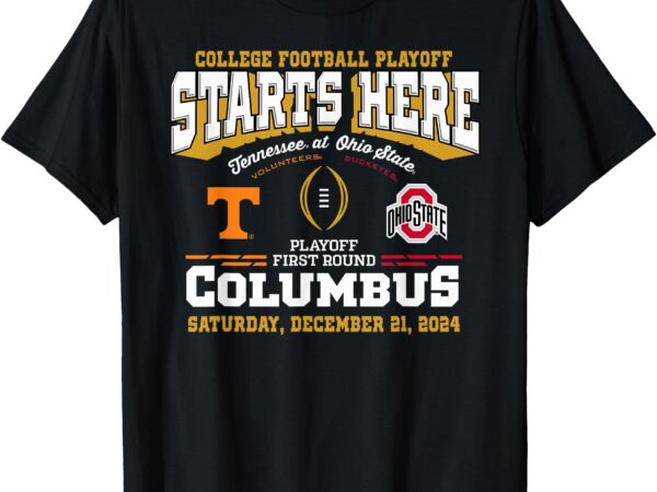 Tennessee volunteers at ohio state buckeyes cfp 2024-25 t-shirt