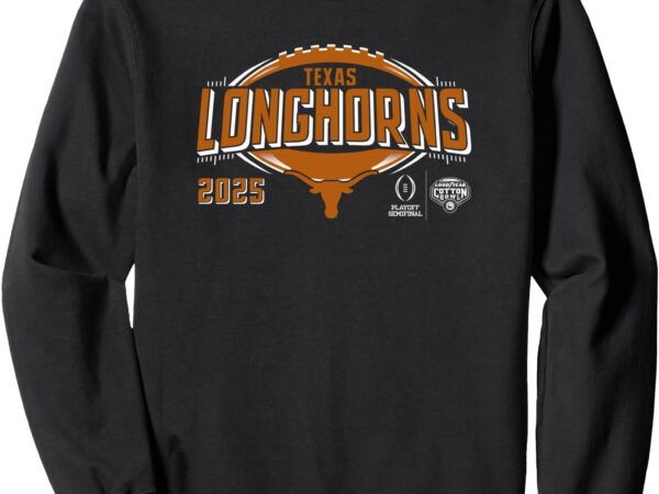 Texas longhorns cfp cotton bowl 2024-25 football black sweatshirt