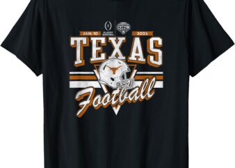 Texas Longhorns CFP Cotton Bowl 2024-25 Vintage Black T-Shirt