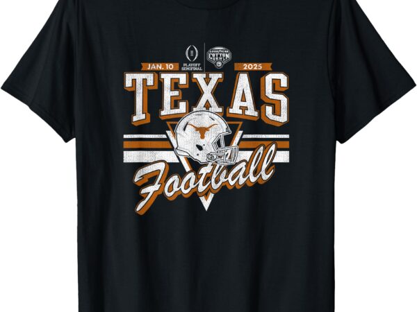 Texas longhorns cfp cotton bowl 2024-25 vintage black t-shirt