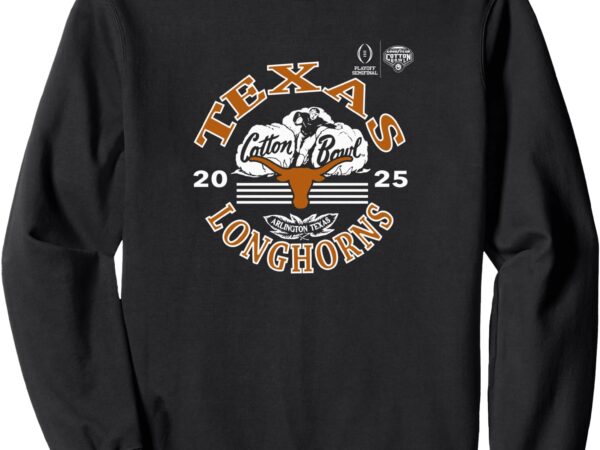 Texas longhorns cotton bowl cfp semifinal 2024-25 black sweatshirt