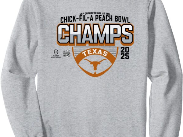 Texas longhorns peach bowl champs 2025 football gray sweatshirt