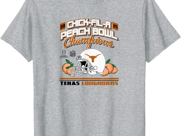 Texas longhorns peach bowl champs 2025 helmet gray t-shirt