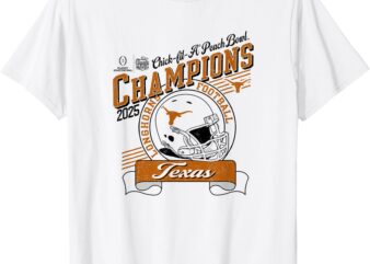 Texas Longhorns Peach Bowl Champs 2025 White T-Shirt