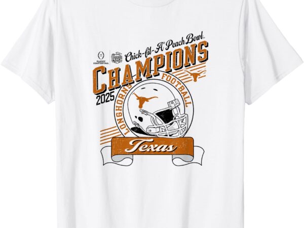 Texas longhorns peach bowl champs 2025 white t-shirt