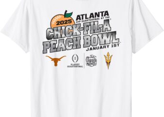 Texas vs Arizona State CFP Quarterfinal 2024-25 Peach Bowl T-Shirt