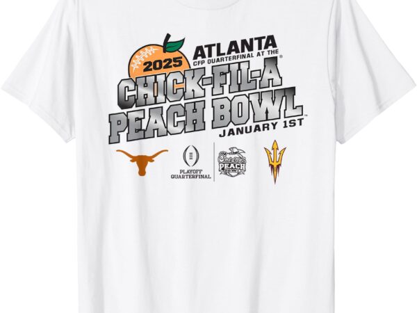 Texas vs arizona state cfp quarterfinal 2024-25 peach bowl t-shirt