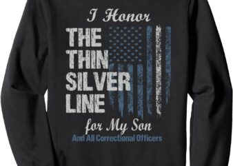 Thin Silver Line Son Correctional Officer Sweatshirt