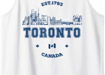 Toronto Canada Trip Toronto Skyline Tank Top