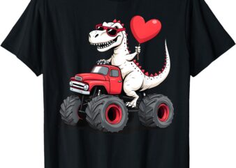 Trex Dinosaur Valentines Day For Boys Toddler T-Shirt