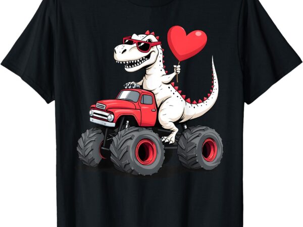 Trex dinosaur valentines day for boys toddler t-shirt