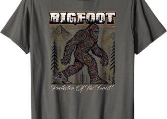 Tribal Bigfoot-Protector of the Forest T-Shirt