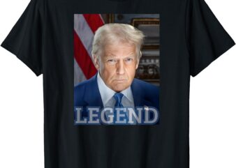 Trump 2025 Inauguration Second Term Portrait Legend Photo T-Shirt