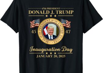 Trump Photo Inauguration Day January 2025 USA Flag Formal T-Shirt