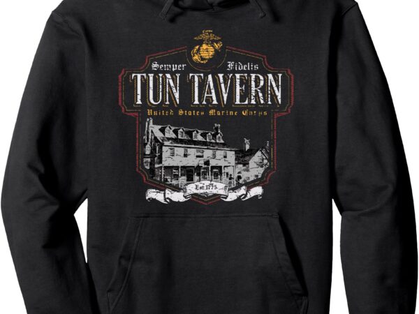 Tun tavern birthplace of the corps pullover hoodie t shirt designs for sale