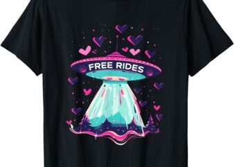 UFO FREE RIDES Hearts Love Be My Valentine Mountain Forest T-Shirt