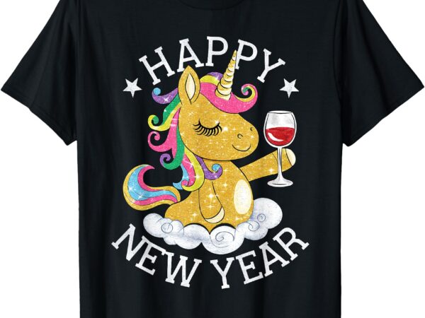 Unicorn new year’s eve outfit unicorn happy new year cute t-shirt