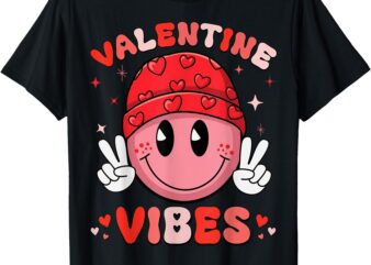 Valentine Vibes Valentines Day Retro Men Women Kids Boys T-Shirt