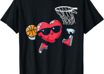 Valentines Day Basketball Dunking Sports Men Boys Kids Youth T-Shirt