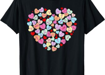 Valentines Day Heart Conversation Candy Sweetheart T-Shirt