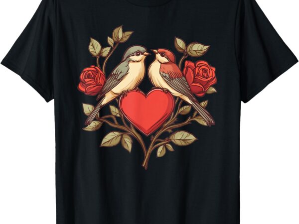 Valentine’s day love birds t-shirt