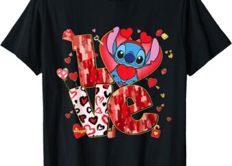 Valentine’s Day Stitch LOVE T-Shirt