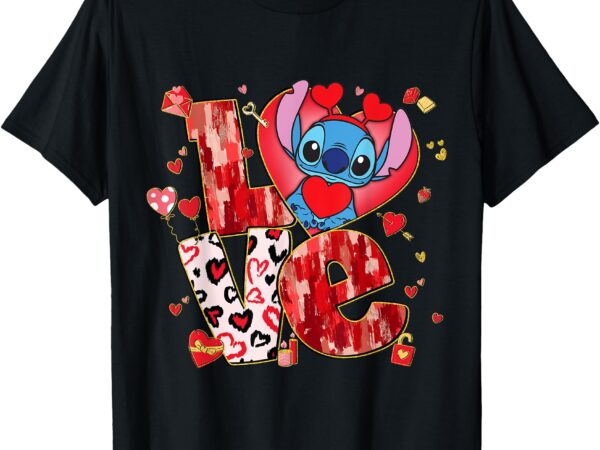 Valentine’s day stitch love t-shirt