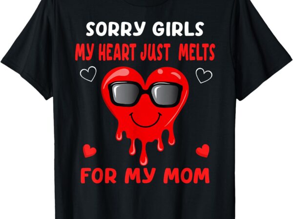 Valentines day boys kids son my heart just melts for mom t-shirt