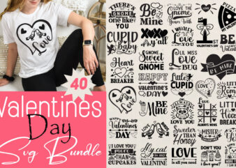 Valentines T-shirt Bundle Love Big Bundle Valentines SVG Bundle Love Big Bundle