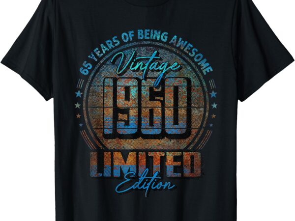 Vintage 1960 limited edition shirt 65 year old 65th birthday t-shirt