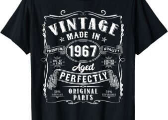 Vintage 1967 Funny 58th Birthday Gifts 1967 58 Years Old T-Shirt