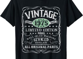 Vintage 1975 Limited Edition 50 Years Old 50th Birthday T-Shirt