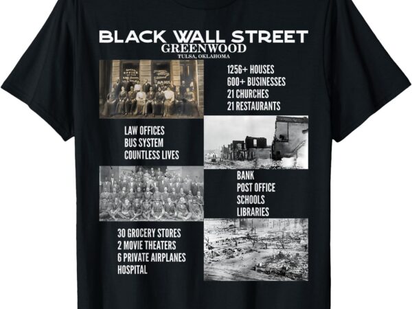 Vintage black business black history month black wall street t-shirt