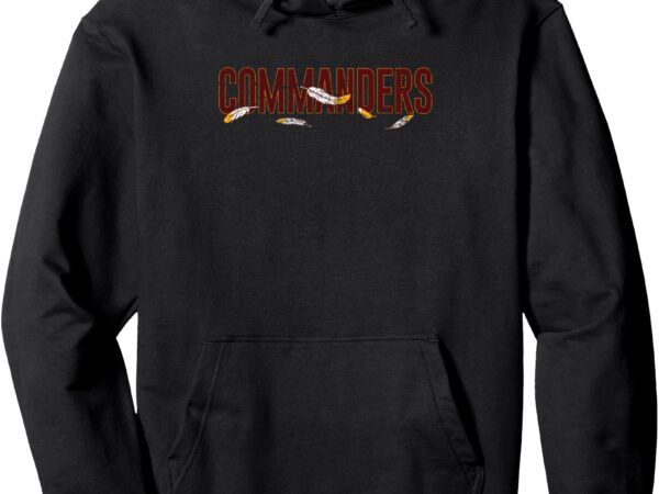 Vintage commanders’ feather distressed sports spirit pullover hoodie t shirt vector art