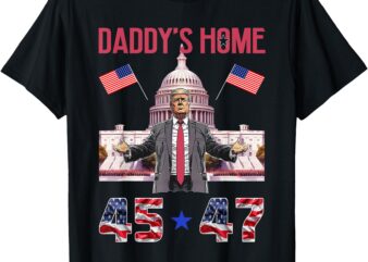 Vintage Daddy’s Home Trump 45-47 Pink Inauguration Day 2025 T-Shirt